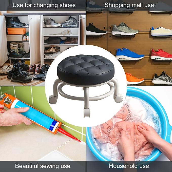 Rotating stool with wheels - Win Bachat