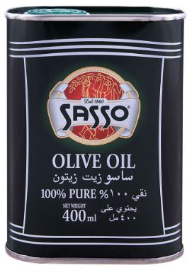 Sasso 100% Pure Olive Oil 400ml - Win Bachat