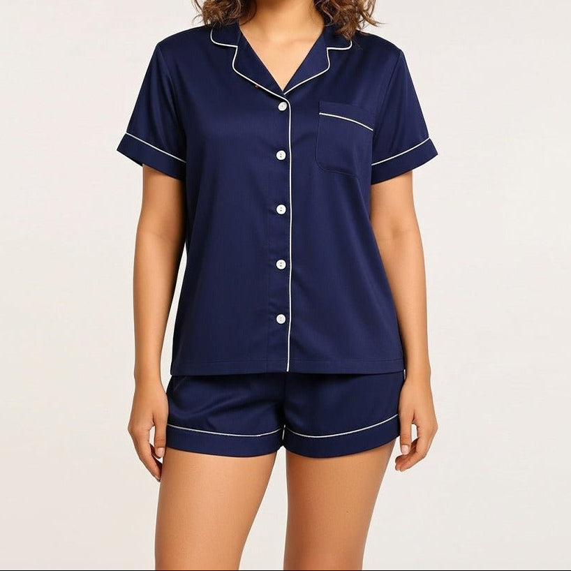 SHIRT + SHORT CAMI SET - SILK - Win Bachat