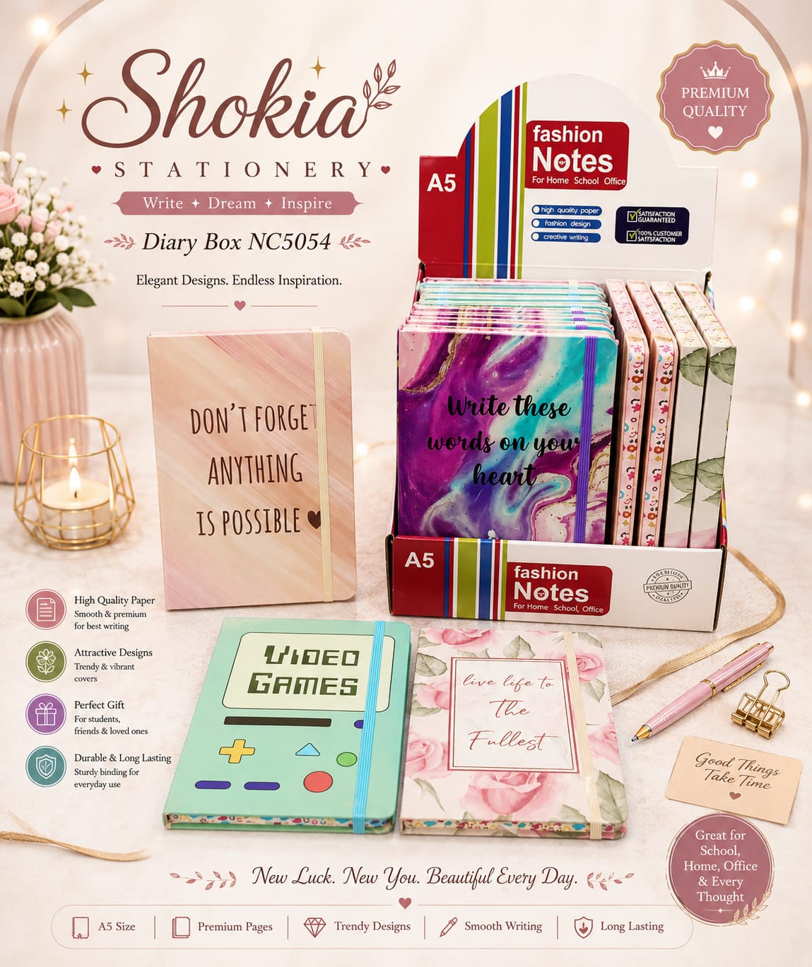 Shokia A5 Fashion Dairy Design - 6 - Win Bachat