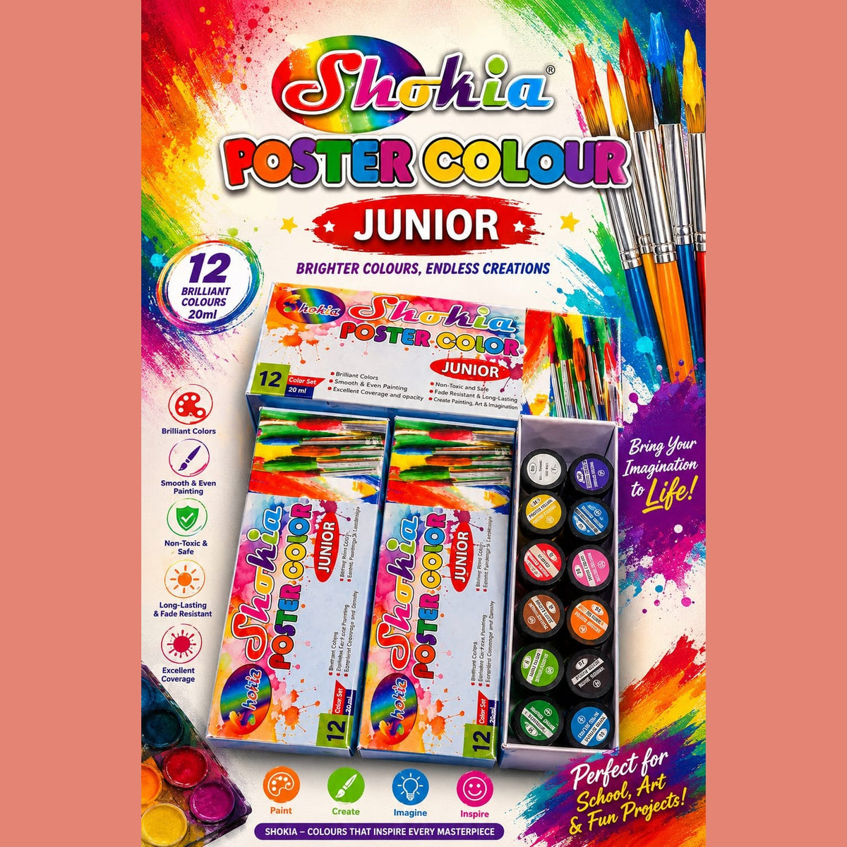 Shokia Junior Poster Color 12S - Win Bachat