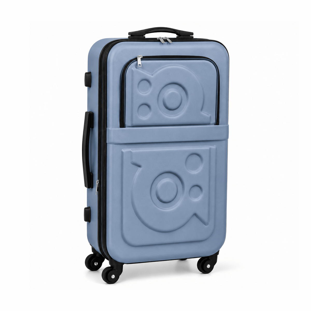Stylish Hard Shell Travel Suitcase - Dusty Blue - 20 Inch (Small) - Win Bachat