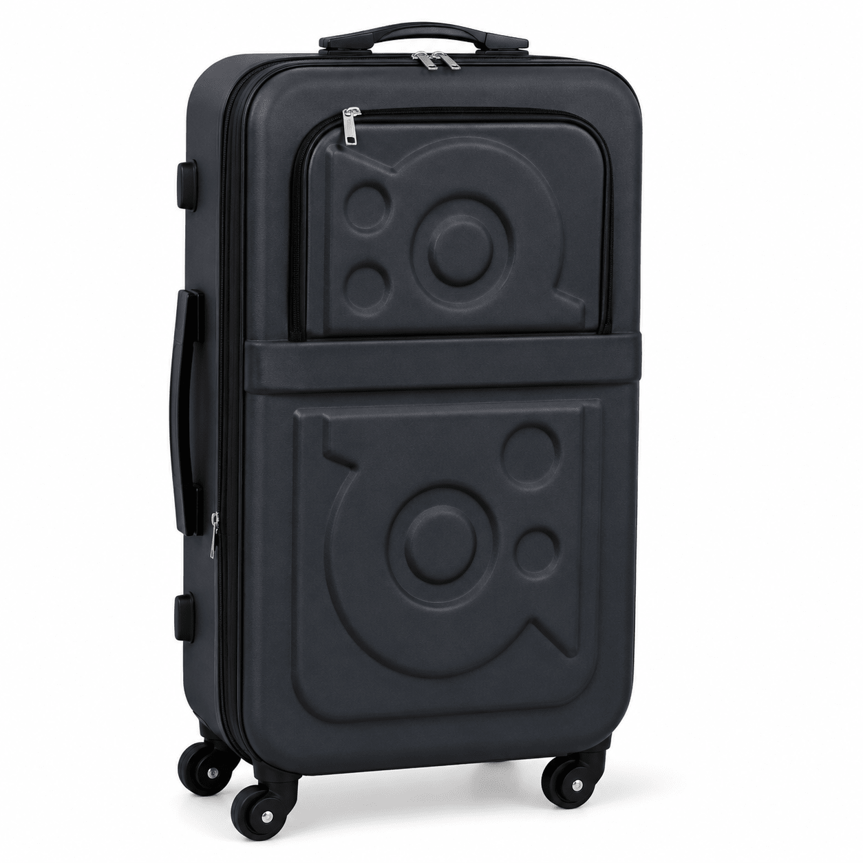 Stylish Hard Shell Travel Suitcase - Matte Black - 20 Inch (Small) - Win Bachat