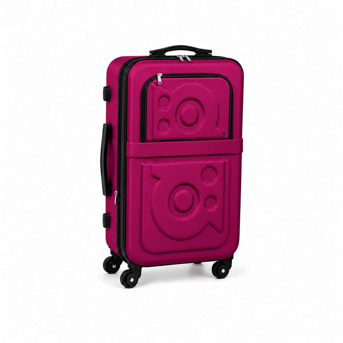 Stylish Soft Shell Travel Suitcase - Berry Purple - 20 Inch (Small) - Win Bachat