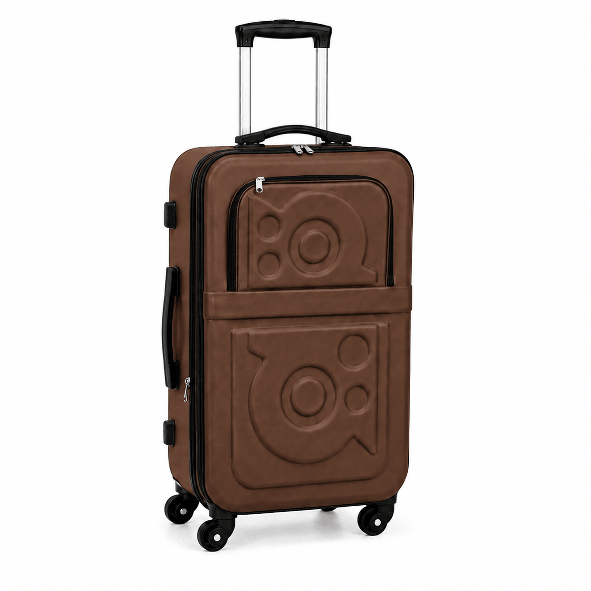 Stylish Soft Shell Travel Suitcase - Brown - 20 Inch (Small) - Win Bachat