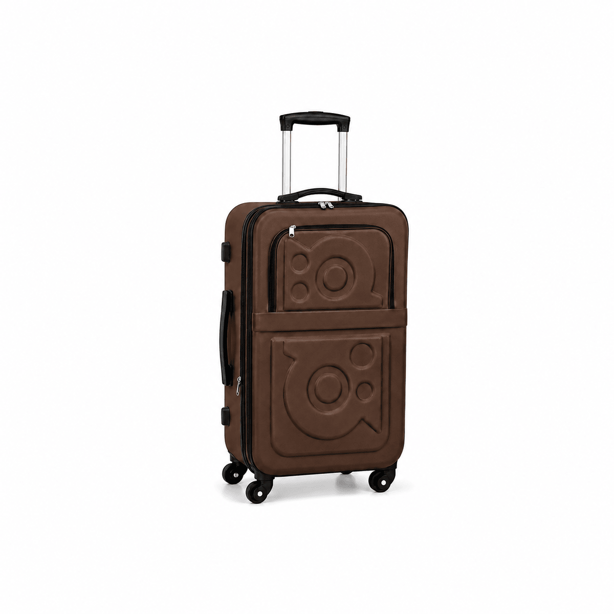 Stylish Soft Shell Travel Suitcase - Brown - 24 Inch (Medium) - Win Bachat