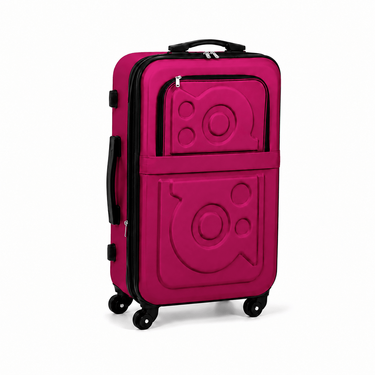 Stylish Soft Shell Travel Suitcase - Dark Pink - 20 Inch (Small) - Win Bachat