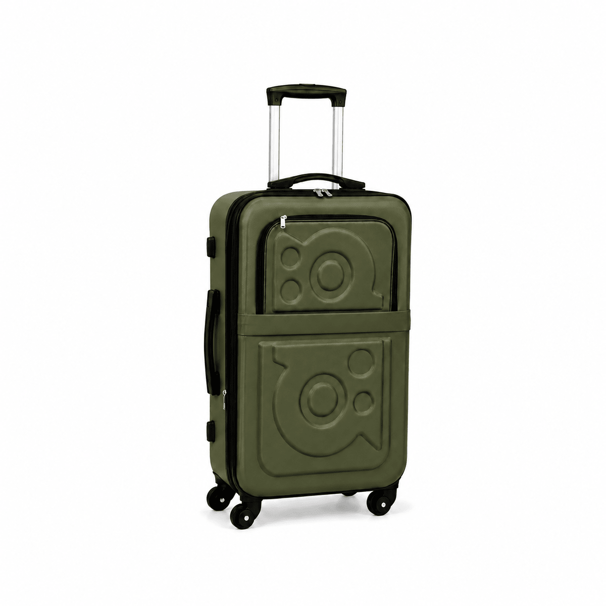 Stylish Soft Shell Travel Suitcase - Olive Green - 24 Inch (Medium) - Win Bachat