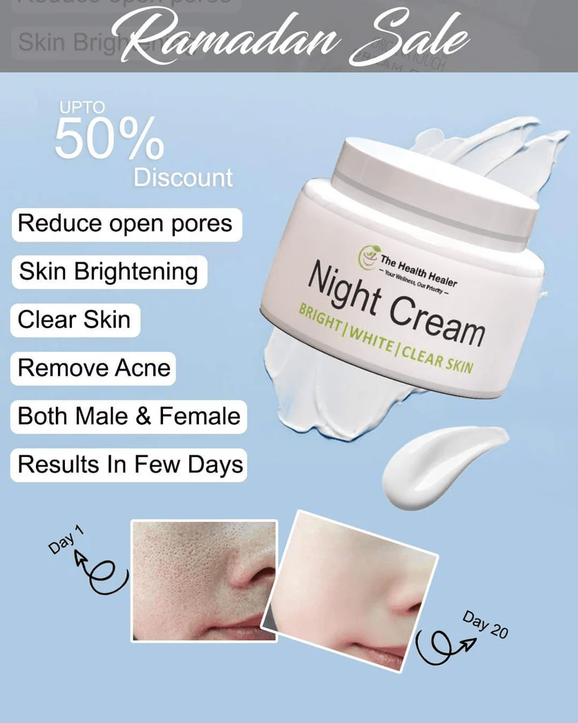 The Health Healer Whitening & Glowing Night Cream - Win Bachat
