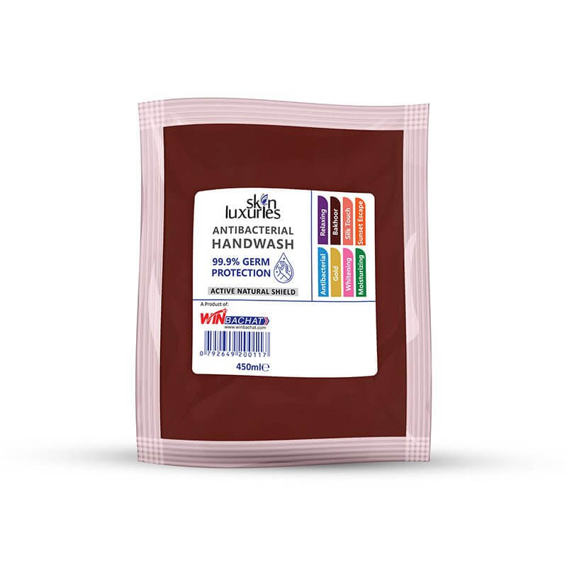 Best SKIN LUXURIES HAND WASH BAKHOOR POUCH 450ml Online In Pakistan - Win Bachat