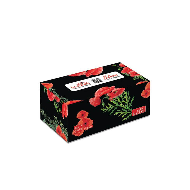Best SKIN LUXURIES POP-UP SOFT FACIAL TISSUES (150 X 2 PLY) - BLOOM RED POPPIES Online In Pakistan - Win Bachat