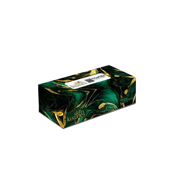 Best SKIN LUXURIES SUPREME FACIAL TISSUES (100 X 2 PLY) - MARBLE EMERALD GREEN  Online In Pakistan - Win Bachat