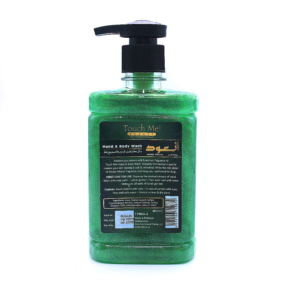 TOUCH ME PLEASE HAND & BODY WASH (AMBER WOODS) - 400 ml - Win Bachat