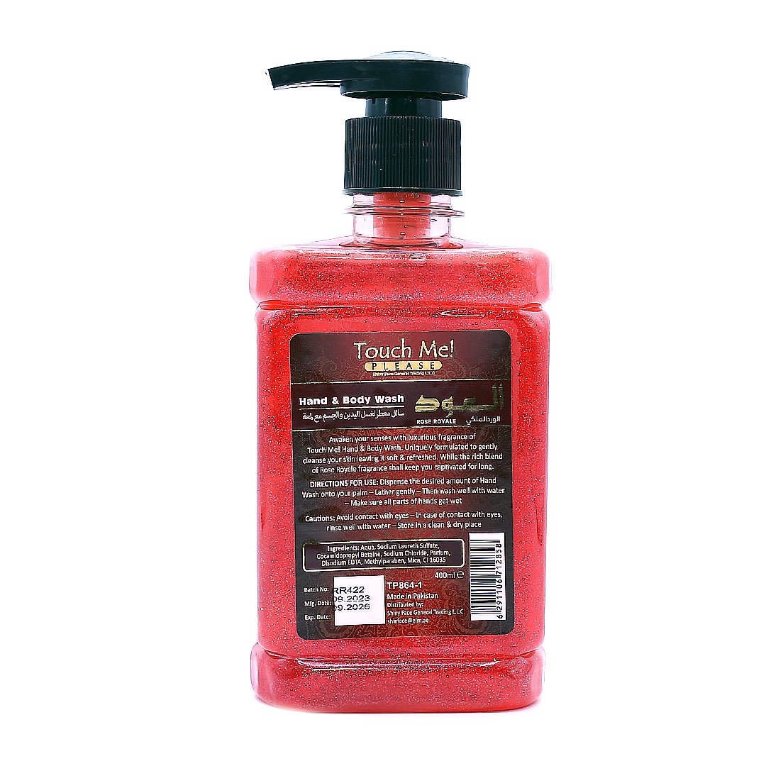 TOUCH ME PLEASE HAND & BODY WASH (ROSE ROYAL) - 400 ml - Win Bachat