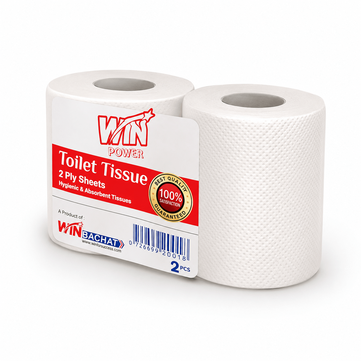 Win Power Toilet Roll - Pack of 2 - Win Bachat