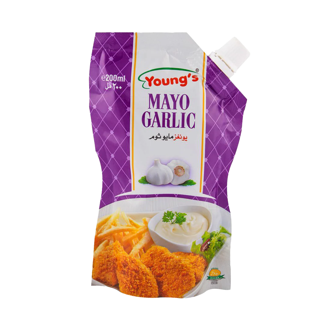 YOUNGS MAYO GARLIC SAUCE 200ML - Win Bachat
