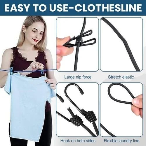 12 CLIP CLOTHESLINE - Win Bachat
