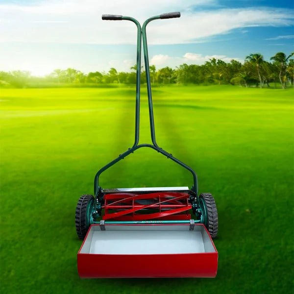 16-Inch Manual Lawn Mower – Hand Push Grass Cutter - Win Bachat