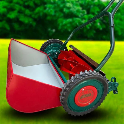 16-Inch Manual Lawn Mower – Hand Push Grass Cutter - Win Bachat