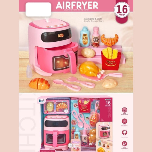16-Piece Kids Air Fryer Pretend Play Set - B14 - Win Bachat