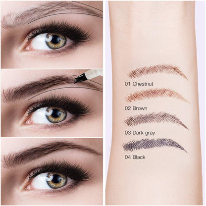 3D Waterproof Microblading Eyebrow Pen 4 Fork Tip Tattoo Pencil - Win Bachat
