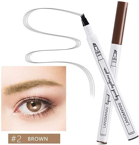 3D Waterproof Microblading Eyebrow Pen 4 Fork Tip Tattoo Pencil - Win Bachat