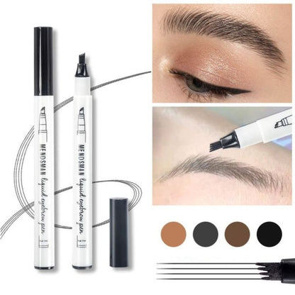 3D Waterproof Microblading Eyebrow Pen 4 Fork Tip Tattoo Pencil - Win Bachat