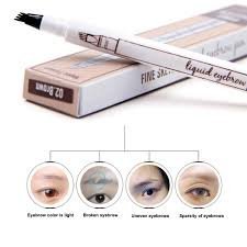 3D Waterproof Microblading Eyebrow Pen 4 Fork Tip Tattoo Pencil - Win Bachat