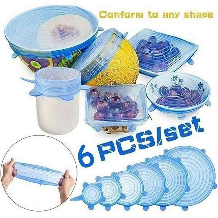 6 pcs Silicone lids - Win Bachat