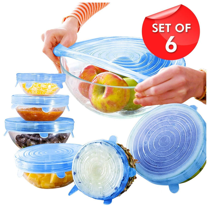 6 pcs Silicone lids - Win Bachat