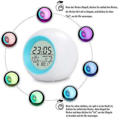 7 Color Changing Light Alarm Clock Led - Win Bachat