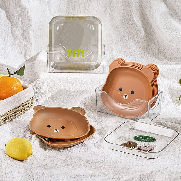 8Pcs Bear Snack Plate set - Win Bachat
