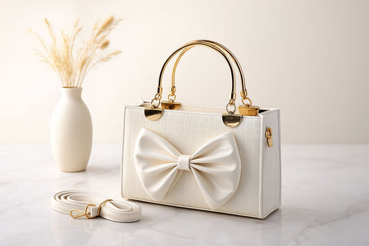 BOW STYLE HIGH QUALITY CROC MATERIAL WITH LONG BELT - HB021-3