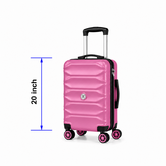 Modern Hard-Shell Spinner Suitcase - Metallic Pink - 20 Inch (Small)