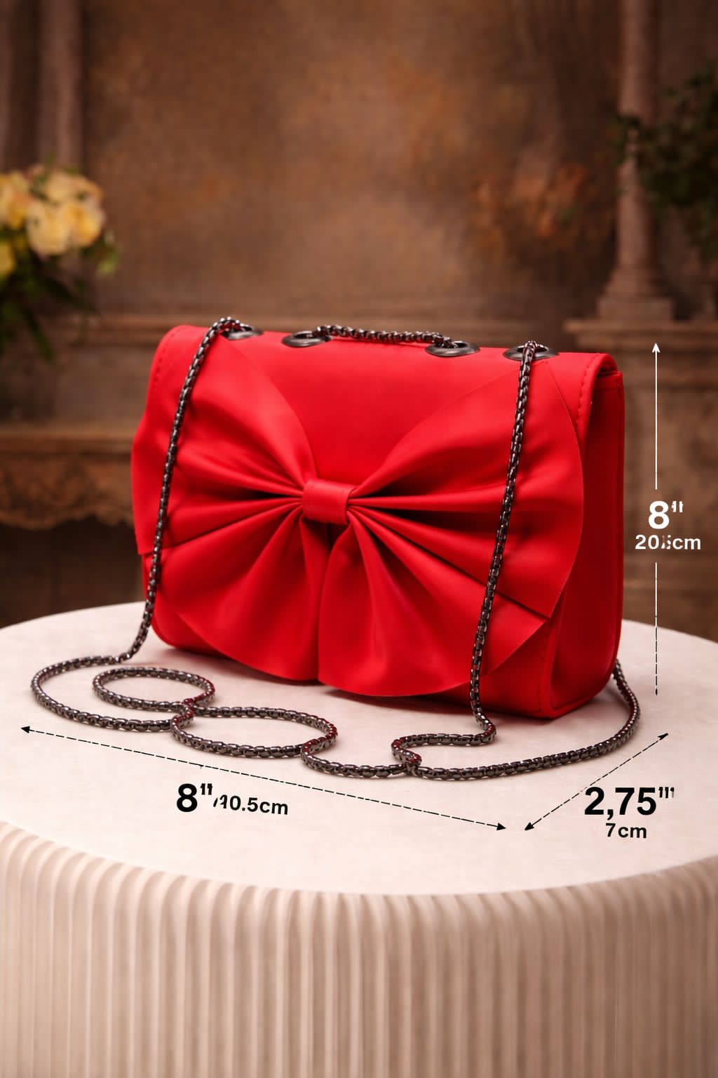 ELEGANT BOW STYLE LADIES HANDBAG - HB018-1