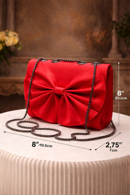 ELEGANT BOW STYLE LADIES HANDBAG - HB018-1