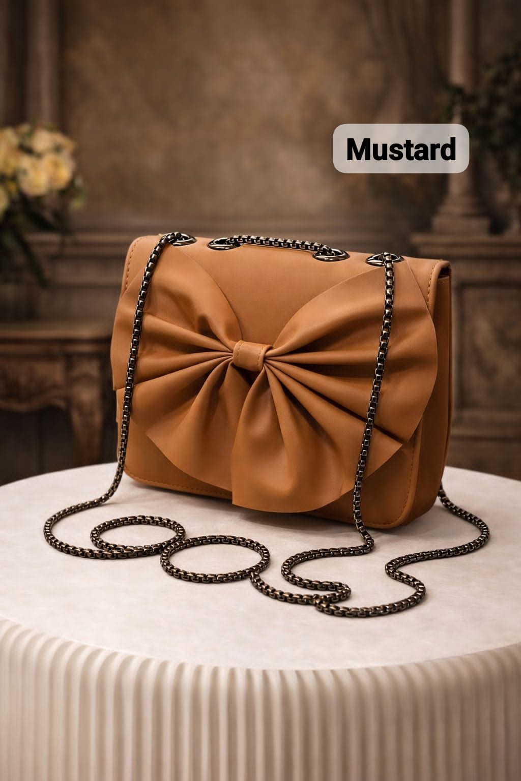 ELEGANT BOW STYLE LADIES HANDBAG - HB018-2