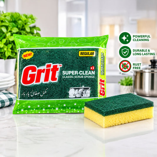 Grit Super Clean Classic Scrub Sponge Regular – Single