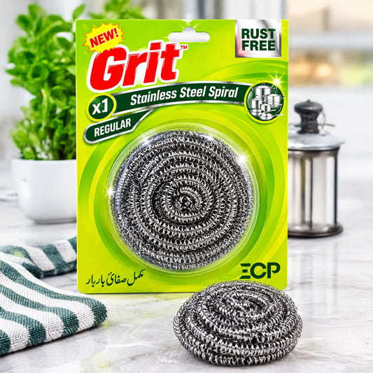 Grit Stainless Steel Spiral Regular – Single