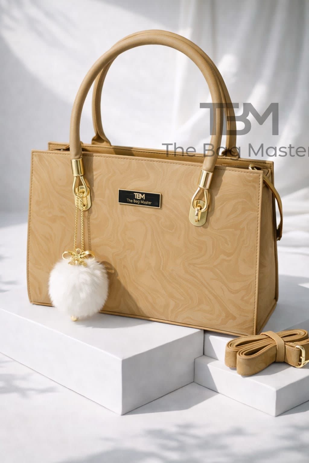 HIGH QUALITY TBM BAGS SHOULDER BAGS WITH FUR KEYCHAINS - HB006-2