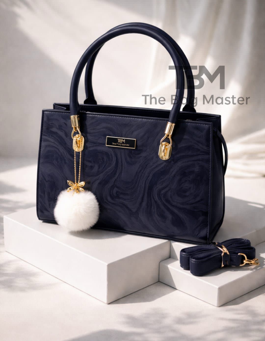 HIGH QUALITY TBM BAGS SHOULDER BAGS WITH FUR KEYCHAINS - HB006-4