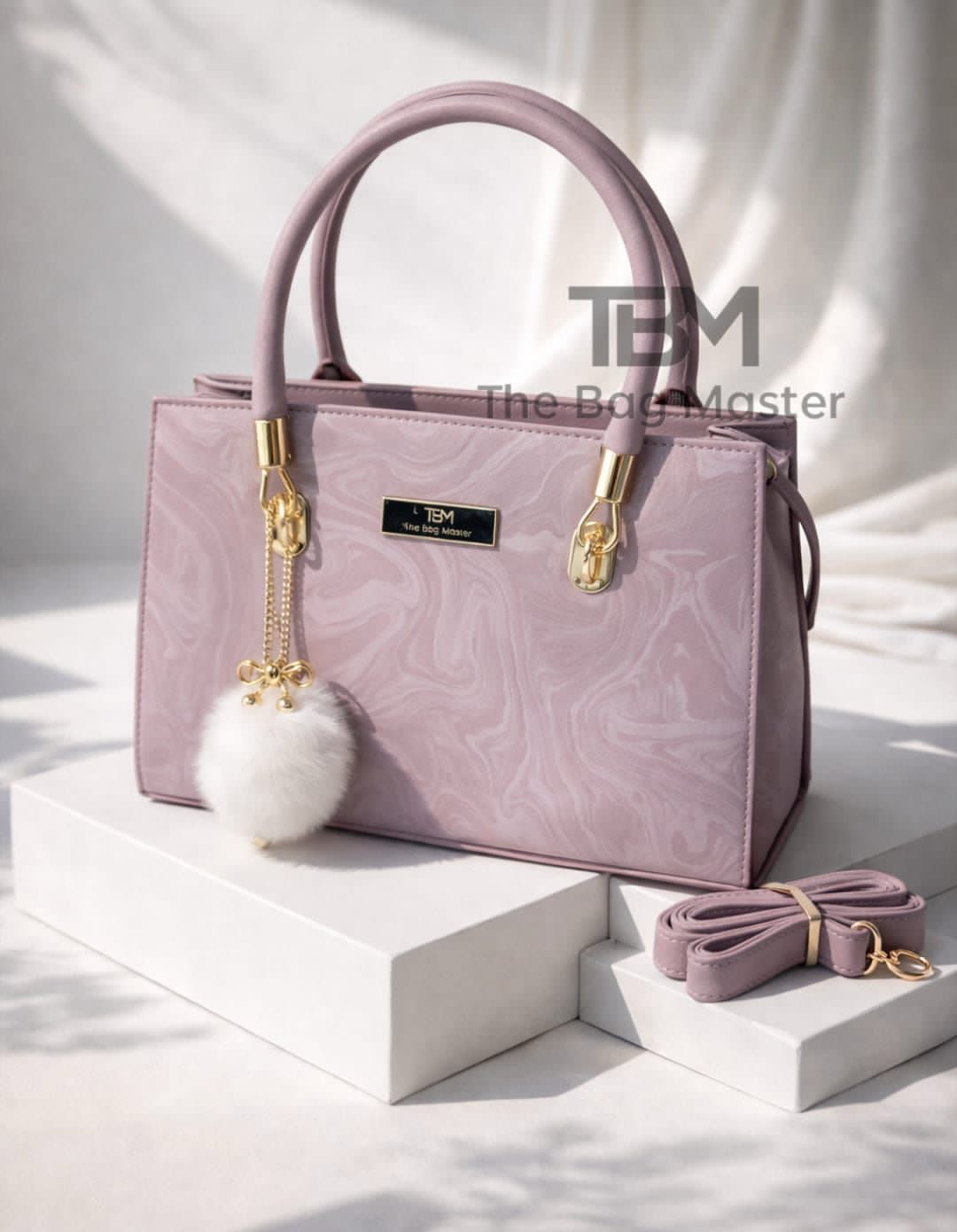 HIGH QUALITY TBM BAGS SHOULDER BAGS WITH FUR KEYCHAINS - HB006-6