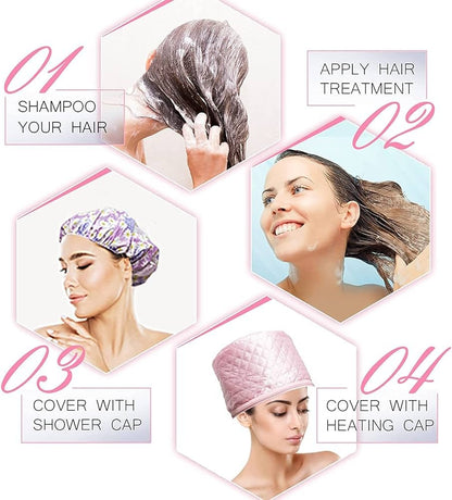 Hair Care Thermal Head Spa Cap Treatment With Beauty Steamer