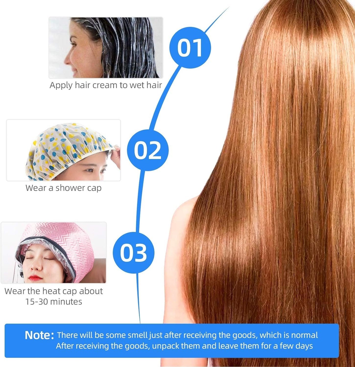 Hair Care Thermal Head Spa Cap Treatment With Beauty Steamer