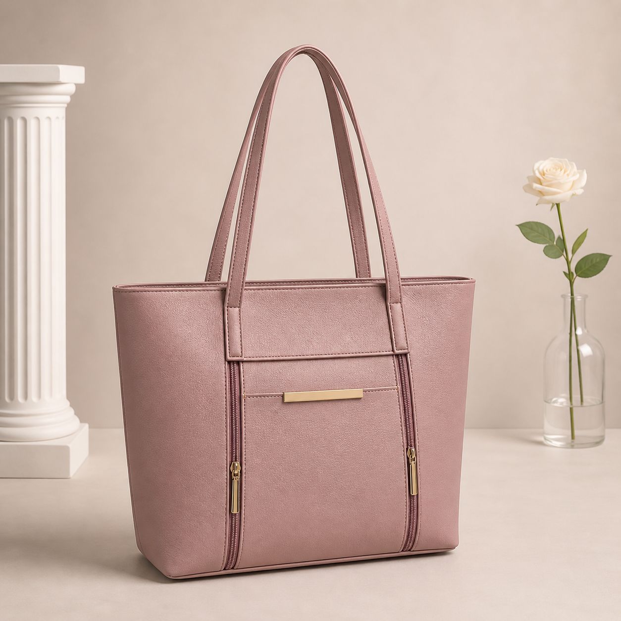 LEATHER BAG PERFECT FOR UNIVERSITY, OFFICE, SHOPPING - HB011 - 5