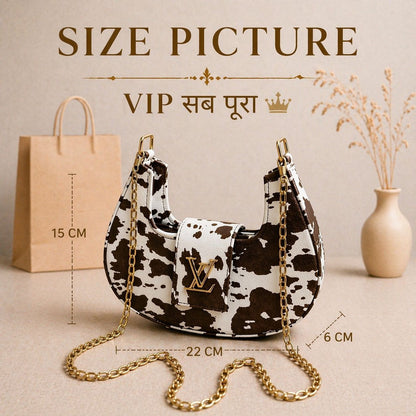 LV COW PRINT HALFMOON BAGS - HB022 - 1