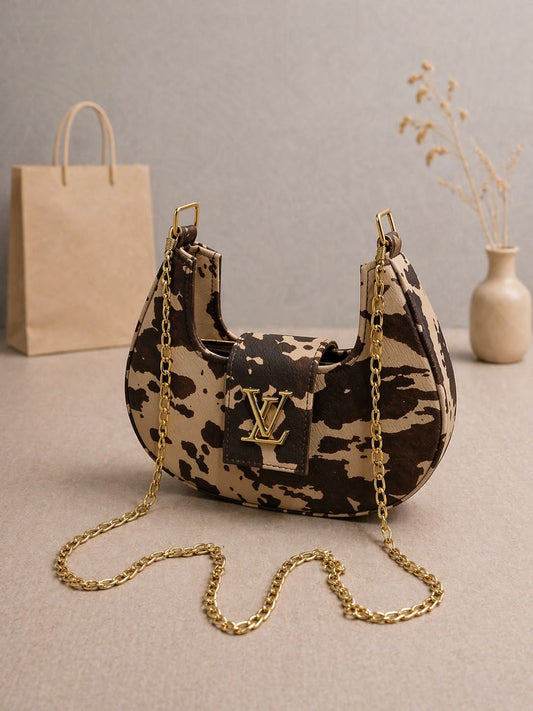 LV COW PRINT HALFMOON BAGS - HB022 - 1