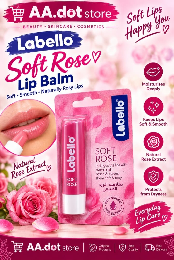 Labello Soft Rose Lip Balm with Natural Rose Extract