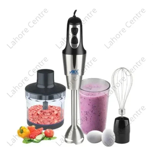 Anex 4-in-1 Hand Blender Set with Chopper, Whisk & Beaker (AG-143) - Win Bachat