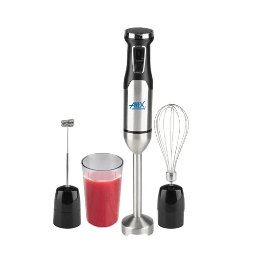 Anex 3-in-1 Hand Blender with Whisk, Frother & Beaker (AG-146) - Win Bachat